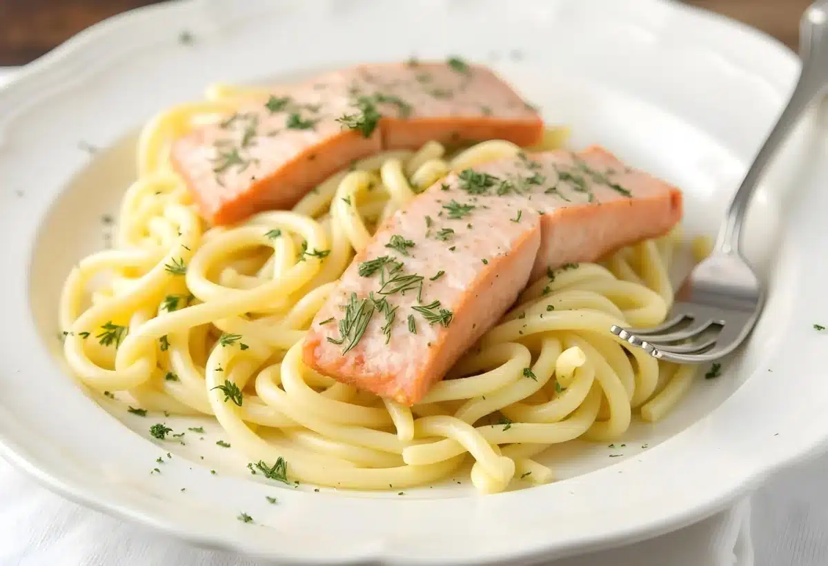Salmon Pasta with Creamy Dill Sauce