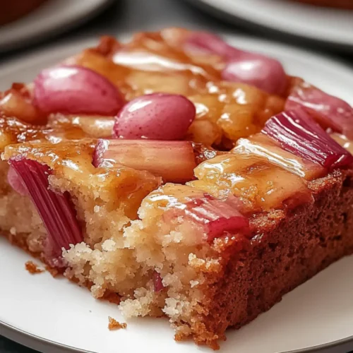 rhubarb cake card